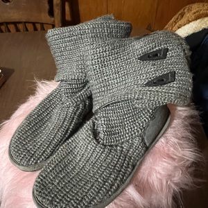Bearpaw Knit Tall 658w gray Women's Sweater Boots Size 7